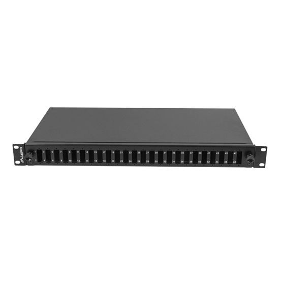 Lanberg 24xsc Duplex / 24xlc Quad Rack 19" 1u Fiber Optic Distribution Frame Black + Accessories