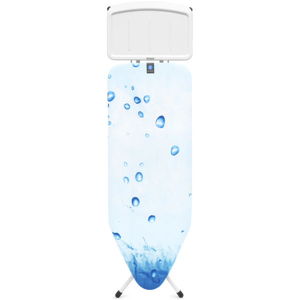 Brabantia Solid Steam Unit Holder vasalódeszka 1240x450mm - C méret, fix vasalótálca gőzállomásokhoz, D=22mm fehér váz, jeges víz huzat - 321962