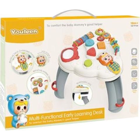 Magic Toys Multifunkciós tanuló asztal hanggal szürke-fehér (MKM514318)