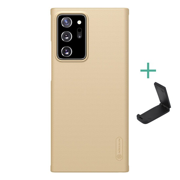 NILLKIN SUPER FROSTED műanyag telefonvédő (gumírozott, érdes felület + asztali tartó) ARANY [Samsung Galaxy Note 20 Ultra 5G (SM-N986F)] (5996457986804)