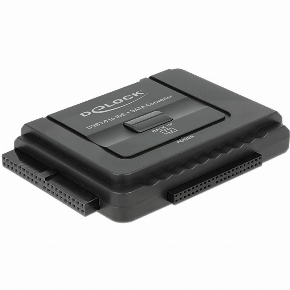 DeLock Converter USB 3.0 to SATA 6 Gb/s / IDE 40 pin / IDE 44 pin with backup function (61486)