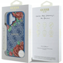 Guess GUHMP16SP4ROPEMCB 4G Flowers Print Magsafe-Kompatibilis Tok iPhone 16 - Kék