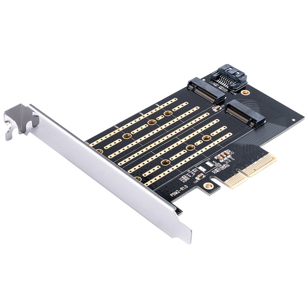 Karta rozszerzeń Orico PDM2 PCI-E 3.0 x4 pro M.2 NVMe a SATA disky - černá