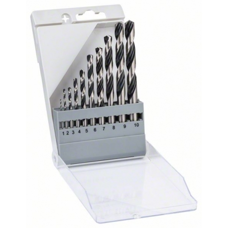 BOSCH 2608577348 PointTeQ HSS spirálfúró készlet, 10 db, 1-10 mm (2608577348)