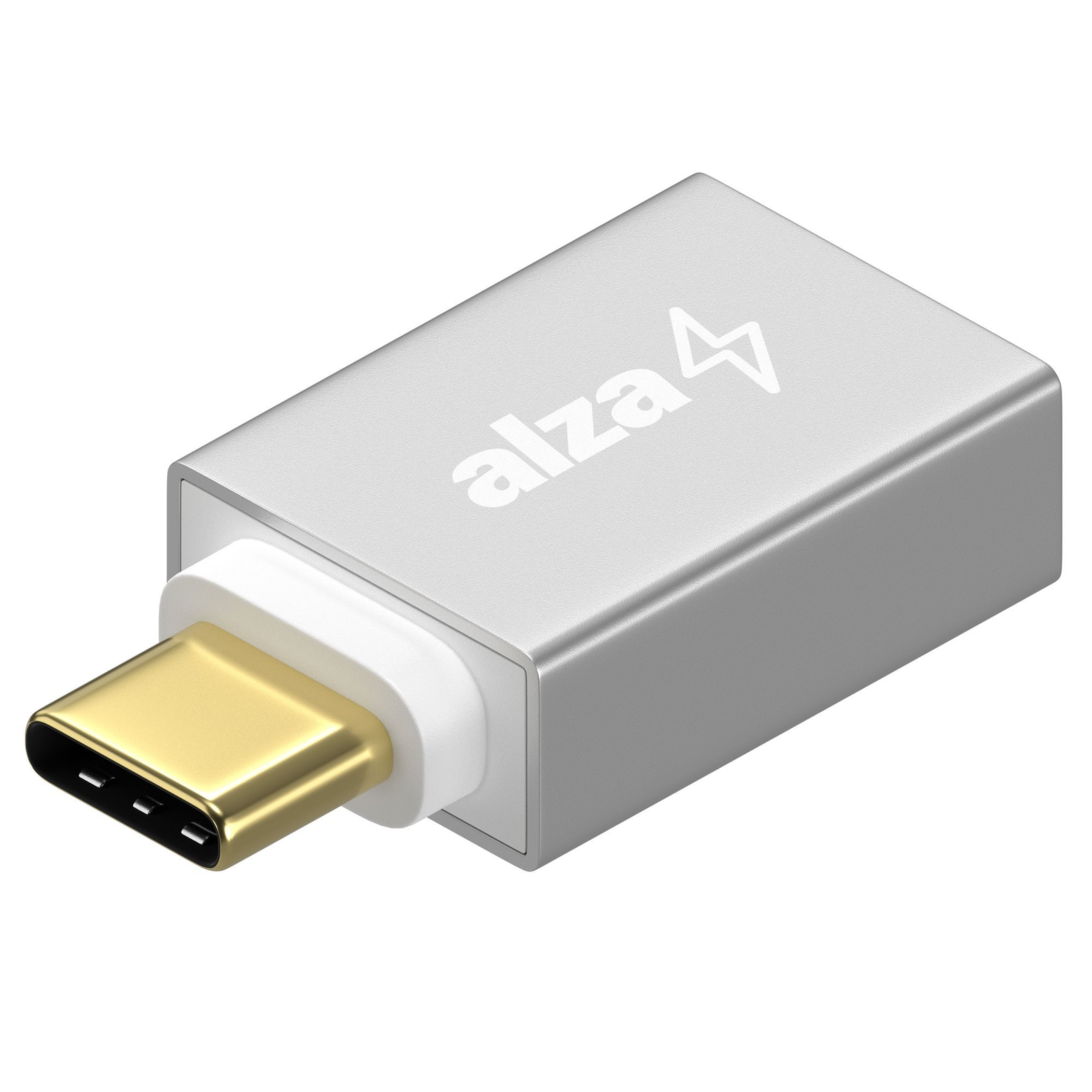 AlzaPower USB-C (M) to USB-A (F) 3.2 Gen 1 OTG ezüst (APW-ADTCUA01S)