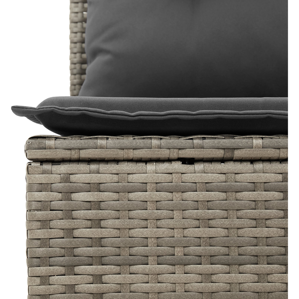 Kerti Kanapé Szett 10 pcs Szürke 344 x 209 x 85 cm Poli rattan