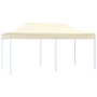 krémszínű összecsukható pavilon 3 x 6 m