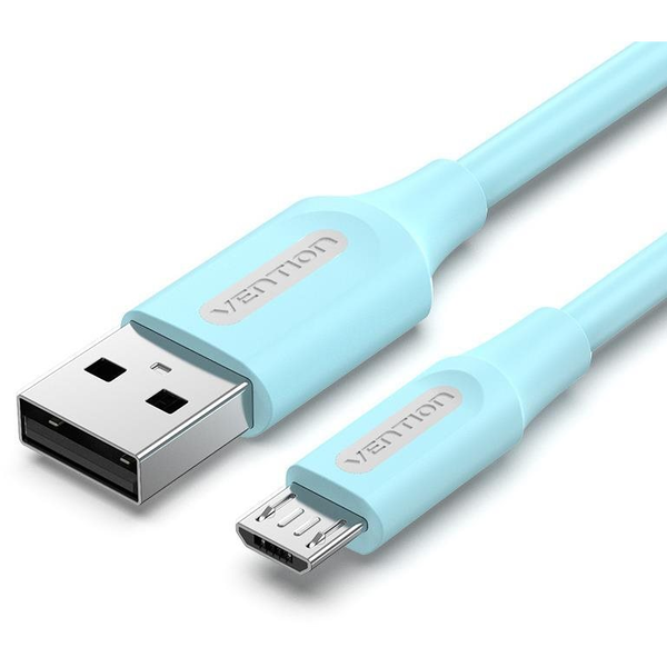 Vention USB 2.0 to Micro USB 2A Cable 1.5m Light Blue