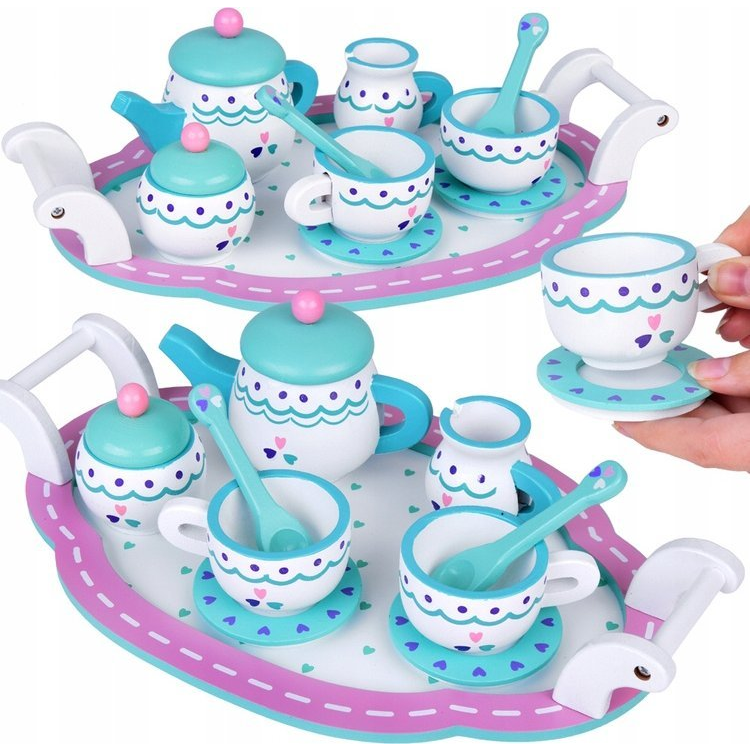 Fa Játék Teáskészlet Kínálótálcával