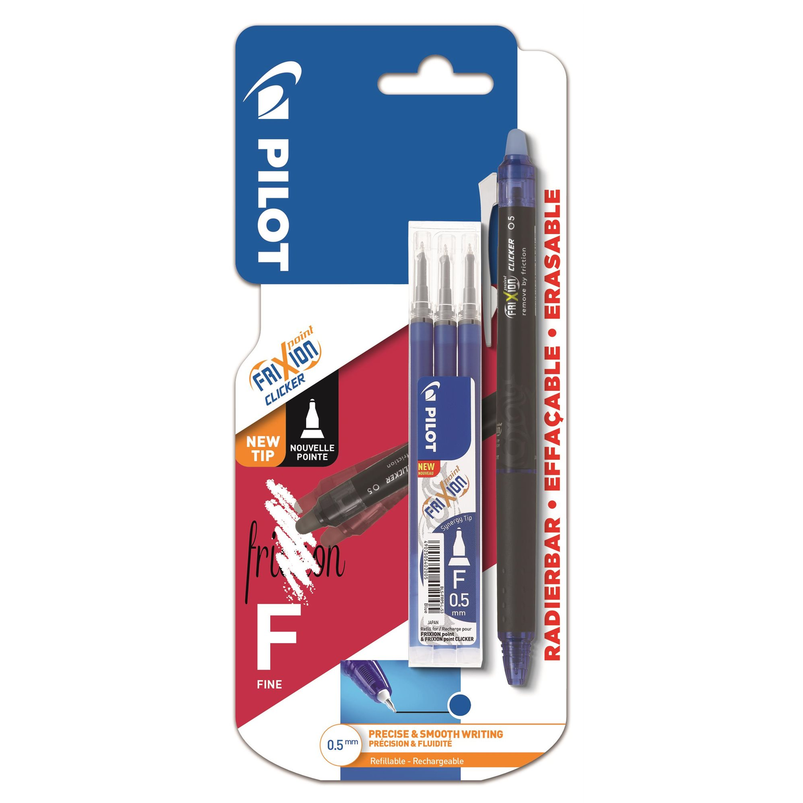PILOT FriXion Point Clicker 05 / 0,25 mm, kék + újratöltő (3131910572428)