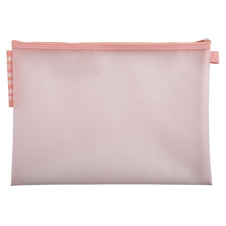 Exacompta Rendszerező tasak, cipzáras, hálós, A4,  "Chromaline Pastel", vegyes színek (EX37150E)