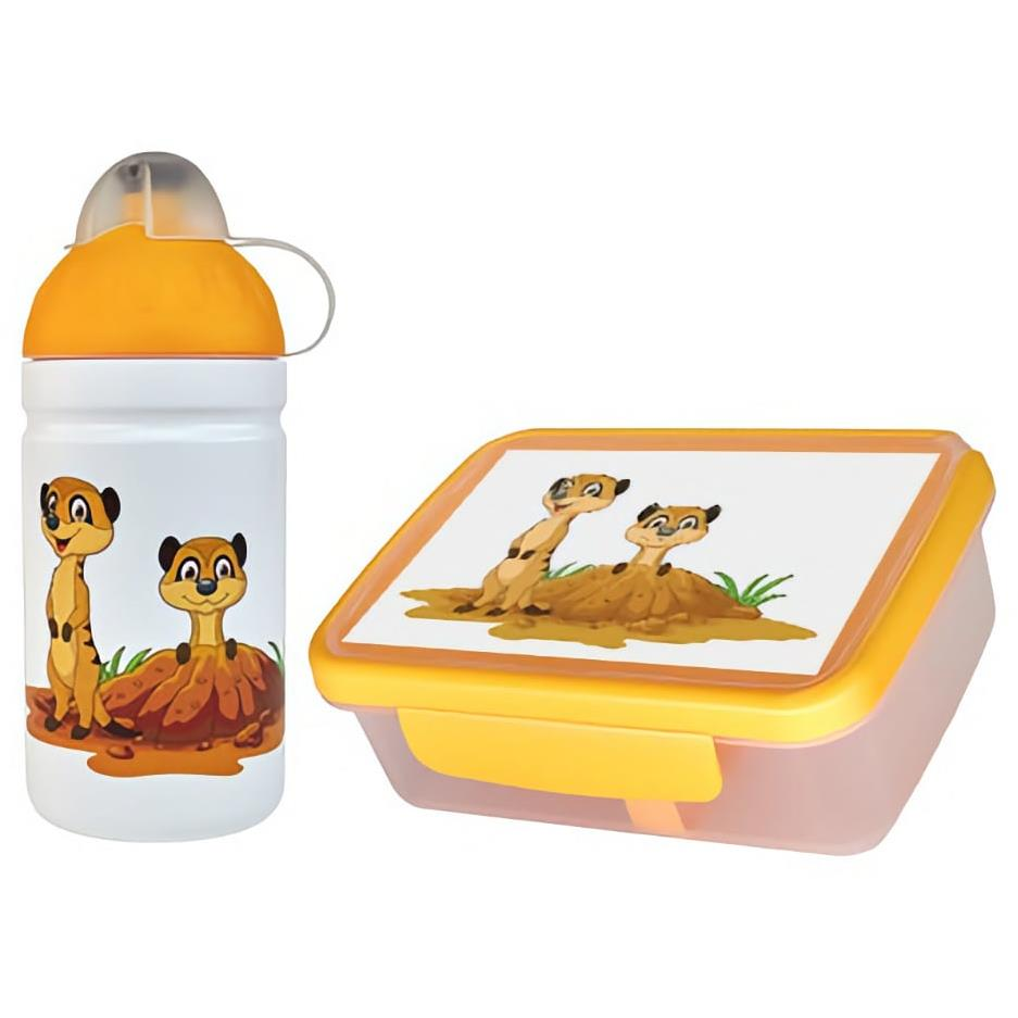 ZDRAVÁ LAHEV uzsonnás doboz + kulacs szett, 0,5 l, szurikátás (263455313)