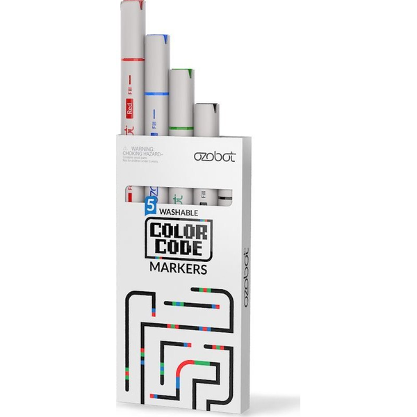 Ozobot 5 darabos mosható színkód markerek