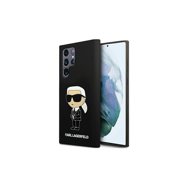 Karl Lagerfeld KLHCS24LSNIKBCK S24 Ultra S928 készülékhez kemény tok Silicone Ikonik fekete