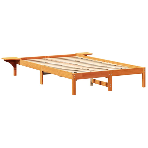 Ágykeret éjjeli szekrényekkel Barna 140 x 190 cm Faggyú barna