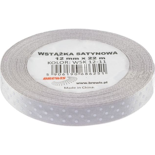  BREWIS Wstążka satynowa BREWIS kropki 12mm x 22m kolor 11 Brewis