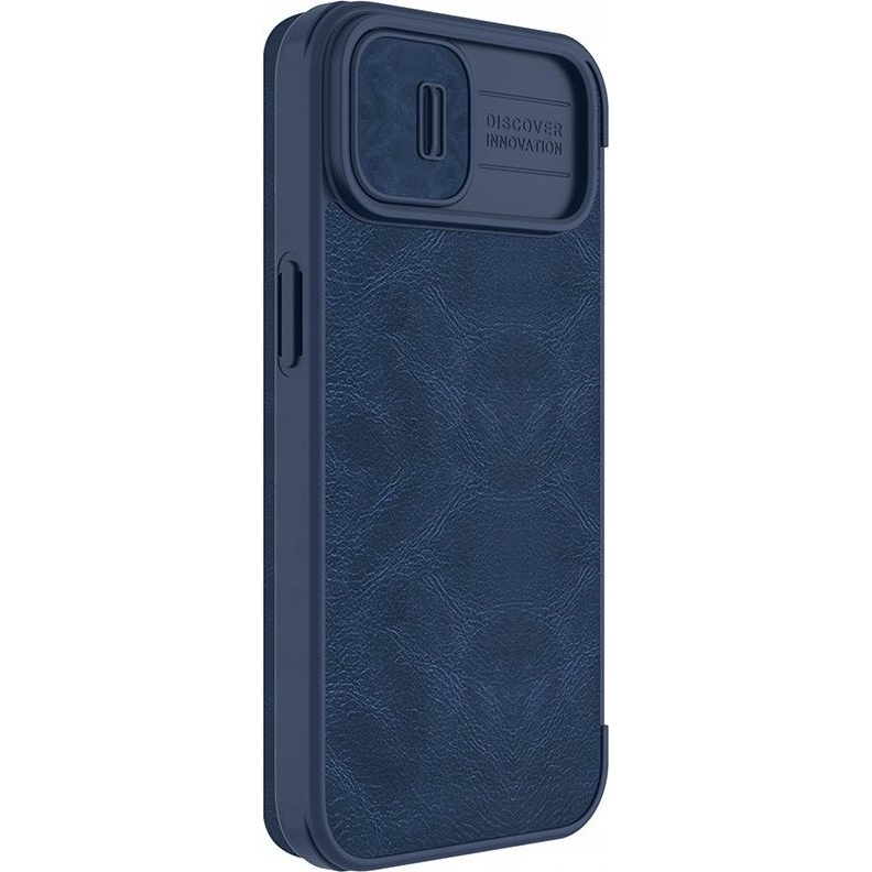 Nillkin Qin Pro Apple iPhone 14 Plus bőr flip tok, kék (NLK777)