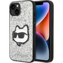 Karl Lagerfeld KLHCP14MG2CPS iPhone 14 Plus / 15 Plus 6,7" Ezüst Keménytok Glitter Choupette Patch