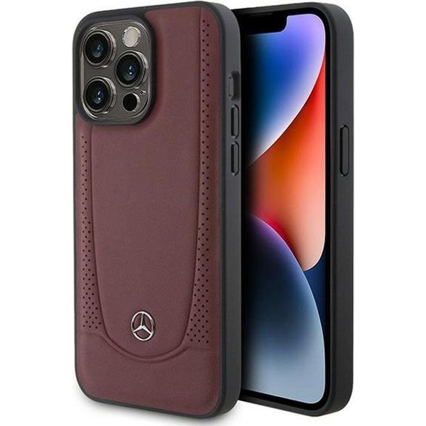 Mercedes MEHCP15XARMRE iPhone 15 Pro Max 6.7" Piros Keménytok Bőr Urban Bengale