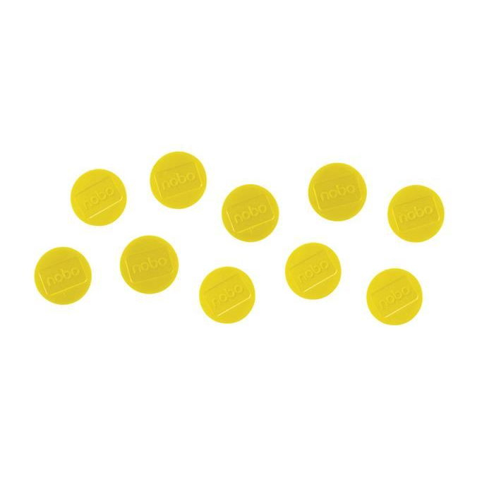 NOBO erős mágnes mágnestáblákhoz 10db sárga (VN15316) (VN15316)