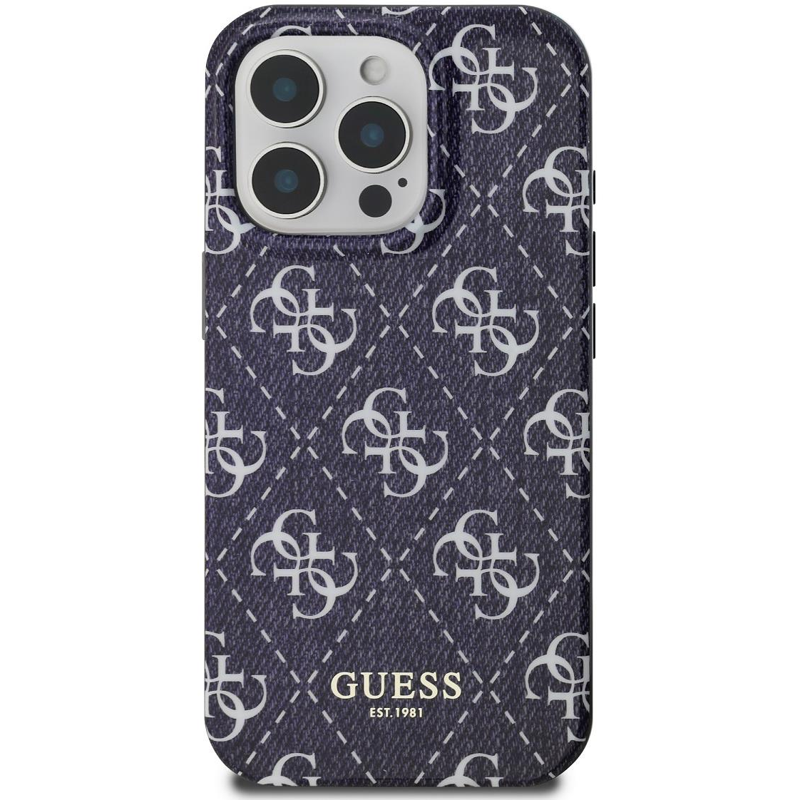 Guess IML Denim Effect MagSafe iPhone 16 Pro Max Dark Blue tok (GUHMP16XHJ4PWD)