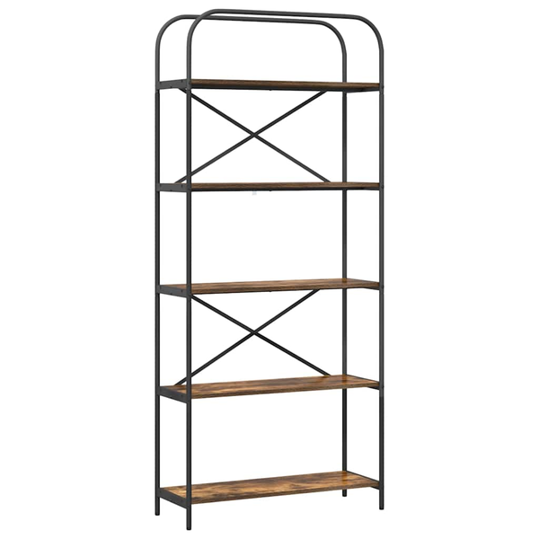 Könyvespolc Füstölt tölgy 80 x 30 x 183 cm Faanyag