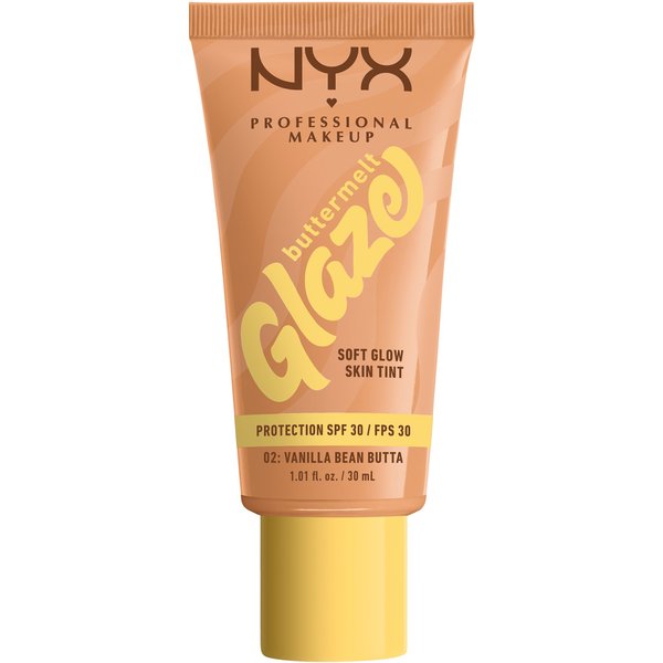 NYX PROFESSIONAL MAKEUP Buttermelt Glaze Soft Glow Skin Tint + SPF30, Vanilla Bean Butta
