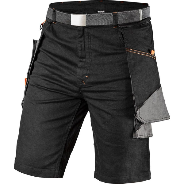 NEO 81-278-XXL Rövidnadrág, HD, Karcsúsított(Slim Fit), 60% Pamut, 37% Polyester, 3% Elastane, 285 g/m2, Övvel, XXL