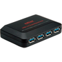 Roline 4 port USB kombinált hub Fekete