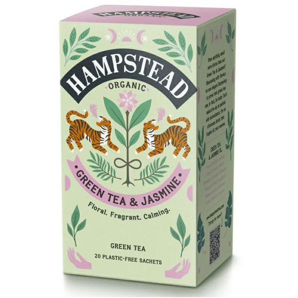 Hampstead Tea BIO Zöld tea jázminnal és bergamottal, 20 darab