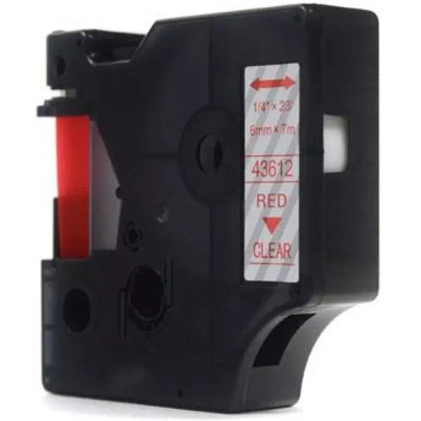 Pelikan Schriftband 43612 für DYMO rot auf transparent kompatibel