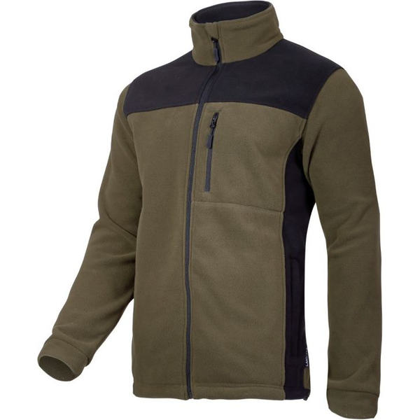 Fleece Pulóver Khaki/Fekete, S, Lahti