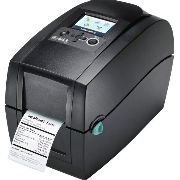 Drukarka etykiet Godex RT200i 203dpi/termotransferowa/USB/RS232/Ethernet 10/100/LCD