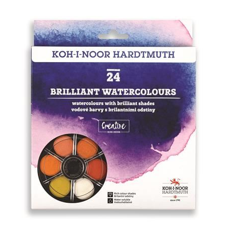KOH-I-NOOR Brillant vízfesték 24 darabos 22,5 mm (017450700002)