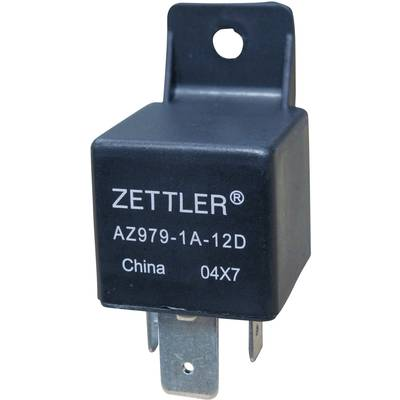 Autós relé, 12 VDC, 60 A/30 VDC, 840 W, MINI ISO, Zettler Electronics AZ979-1C-12D (507416)