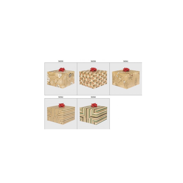 Iris Kraft Karácsonyi tekercses csomagolópapír ( 200 x 70 cm) - Mintás