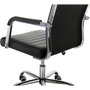 Irodai szék, Sofotel Boston, fekete, műbőr kárpit, krómozott karfák és csillagtalp, Tilt hintamechanika, gumírozott kerekek, ergonomikus háttámla