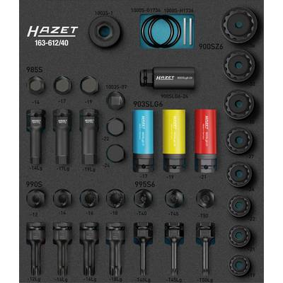 HAZET Ütőgépes csavarhúzó dugókulcs készlet 40 db-os 163-612/40 (163-612/40)