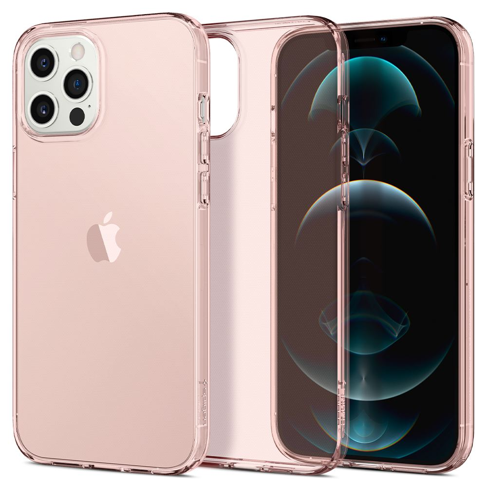 Spigen Crystal Flex Apple iPhone 12 Pro Max tok Rose Crystal - rózsaszín-átlátszó (ACS01474) (ACS01474)