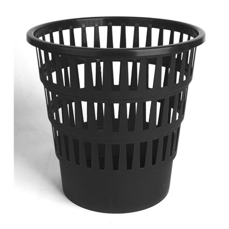 Victoria 15 literes rácsos műanyag szemetes - Fekete (LVRK01)