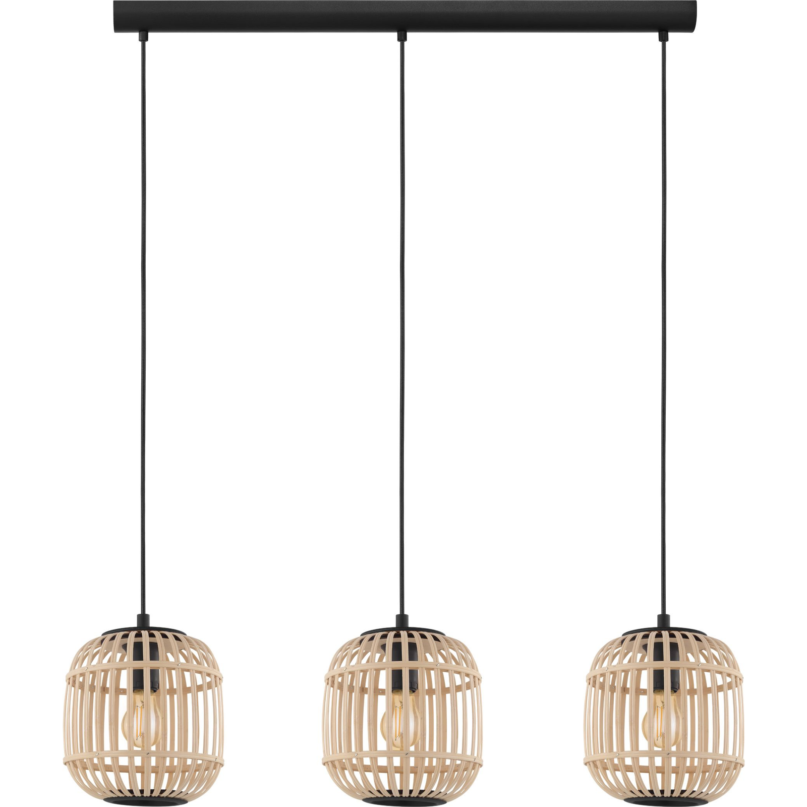 EGLO , 43217 , BORDESLEY , függeszték , E27 , 3X28W , IP20 , natúr (43217)