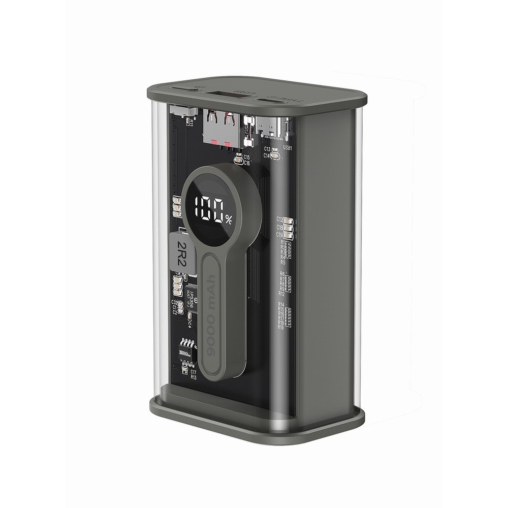 Gembird PB09-TQC3-01 Power Bank 9000mAh - Fekete (PB09-TQC3-01)