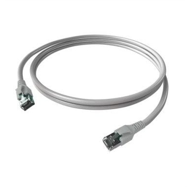 Easylan CP1KABABA0010 RJ45 Hálózati kábel, patchkábel CAT 6A S/FTP 1.00 m Szürke Kettős árnyékolás, Halogénmentes, Lángálló 1 db