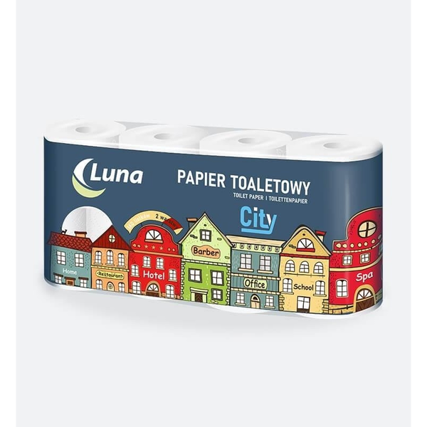DGA OPTIMA Luna City  Papier toaletowy, biały, 2-warstwowy