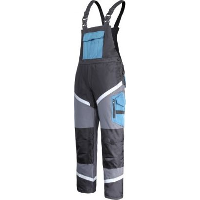 Szigetelt overál fekete-szürke-türkiz színű, fényvisszaverővel, "2xl",ce,lahti
