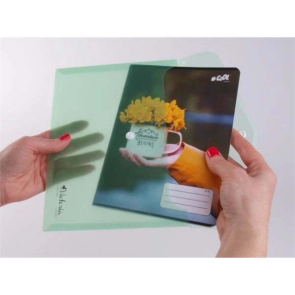 Victoria patentos irattartó tasak A5 zöld (IDITA5Z) (IDITA5Z)