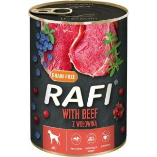 RAFI Kutya Pástétom Marha, Vörös- és Kék Áfonyával Konzerv 800 g