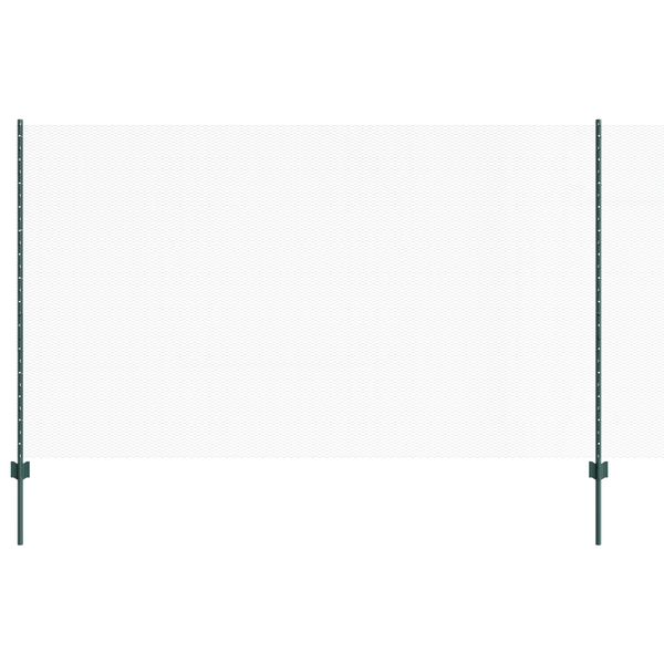 kerítésoszlopok 11 db U-Channel zöld 140 cm acél