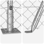 Szalagkerítés 7 Flancos Poszttal 0.8x10 m Galvanizált Acél