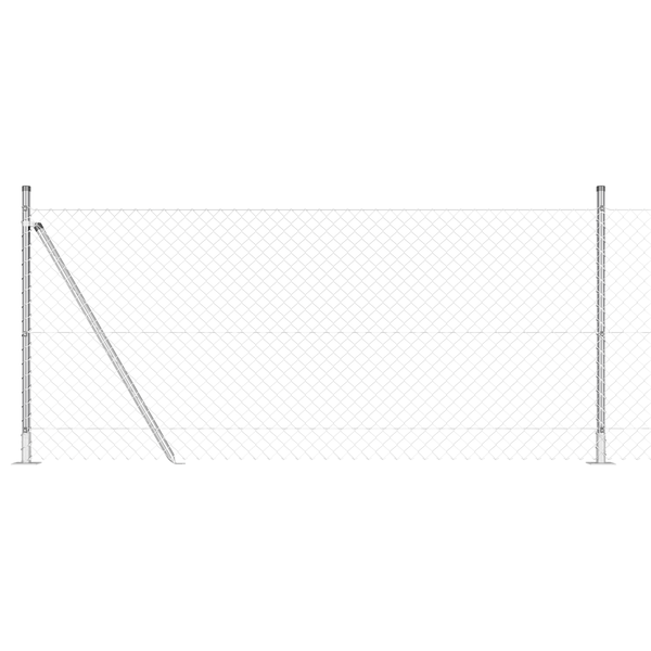 Szalagkerítés 7 Flancos Poszttal 0.8x10 m Galvanizált Acél